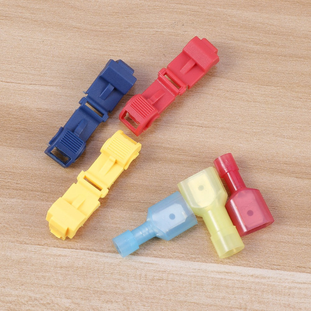 ya 5 8.7 240pcs T Shape Copper Insulation Terminals Heat Shrink Wire Crimp Connector