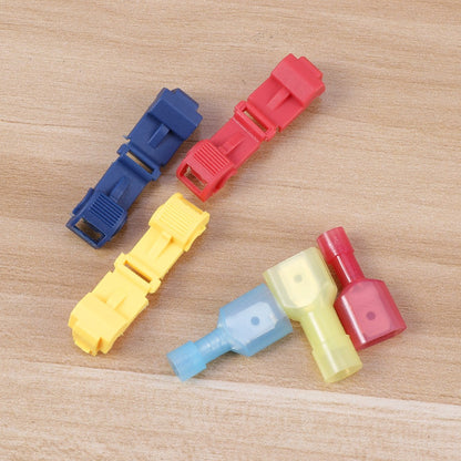 ya 5 8.7 240pcs T Shape Copper Insulation Terminals Heat Shrink Wire Crimp Connector