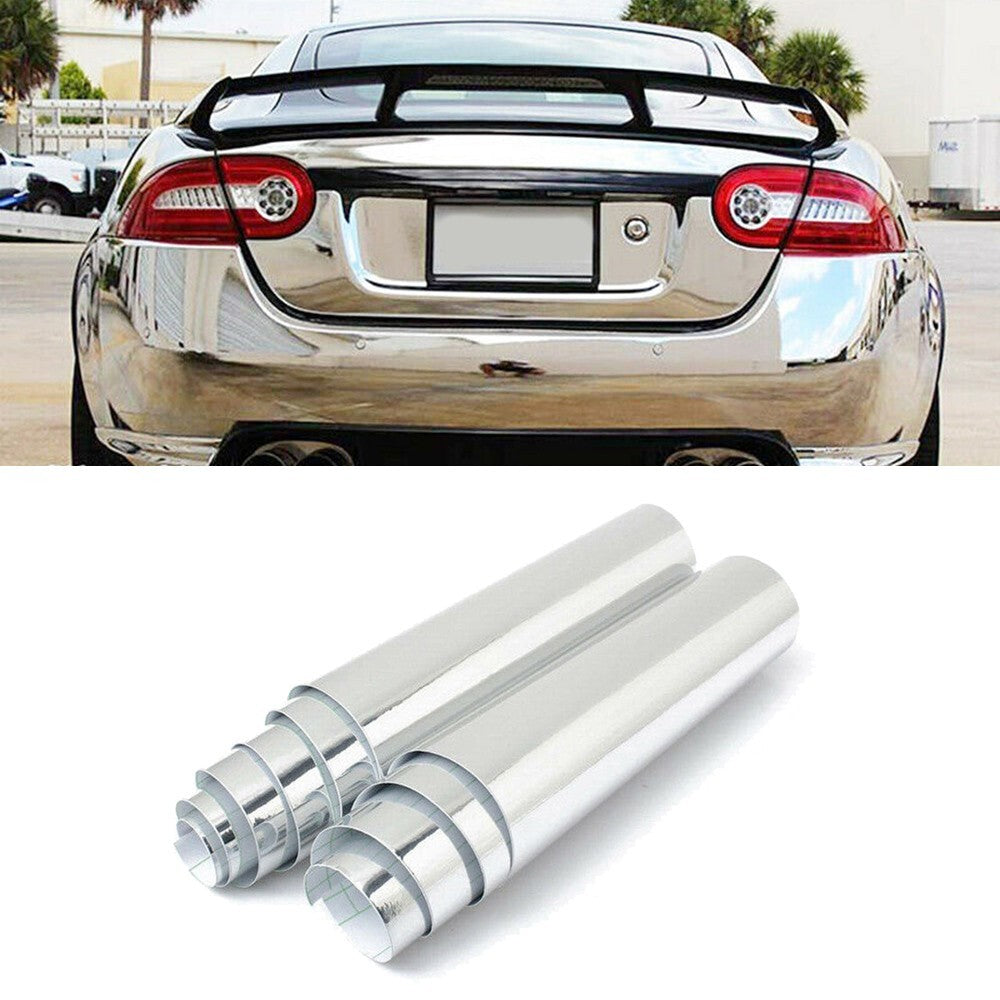 ya 1 7.8 1-ROLL AUTO CHROME MIRROR VINYL WRAP FILM CAR STICKER DECAL ANTI-UV & WATERPROOF