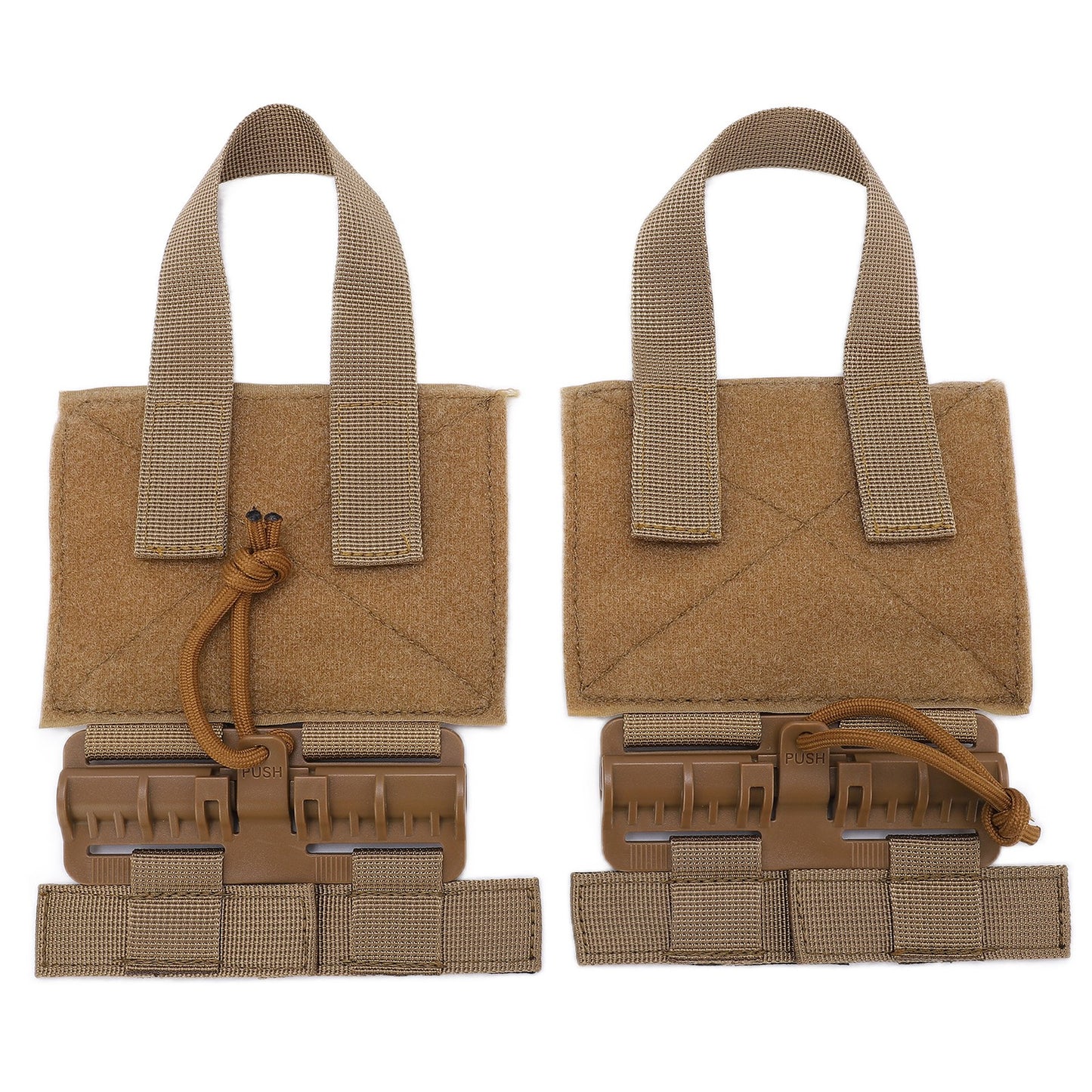 ya 26 Tan 2pcs Outdoor Quick Release Cummerbund MOLLE Removal Buckle Nylon Portable