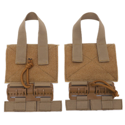 ya 26 Tan 2pcs Outdoor Quick Release Cummerbund MOLLE Removal Buckle Nylon Portable