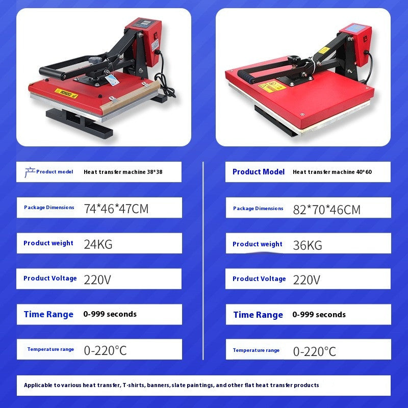 High-pressure Flatbed Heat Transfer T-shirt Stamping Machine Hot Stamping