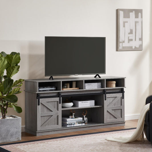 ya 28 TV Stand Storage Cabinet Grey Table With Adjustable For TVs Up To 65