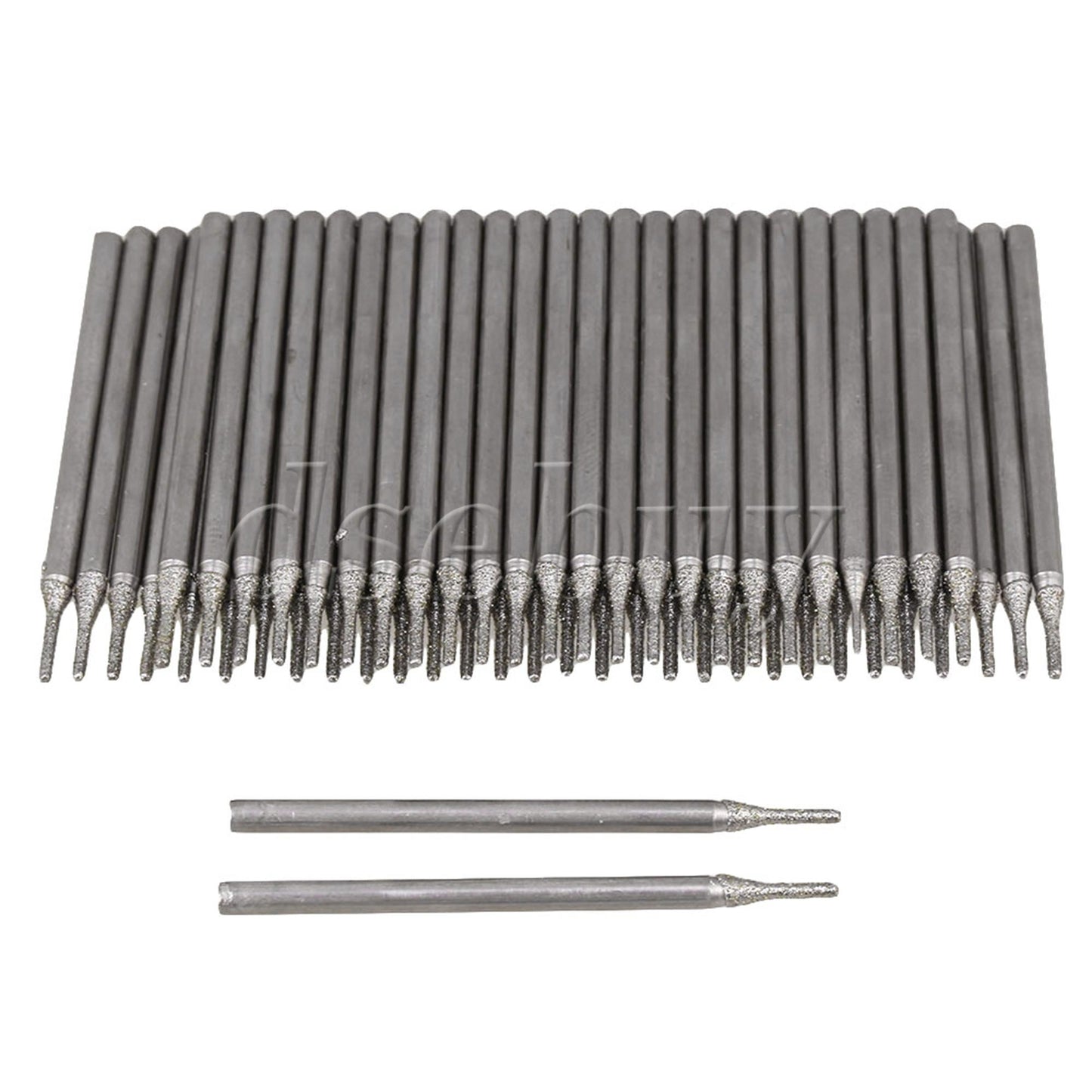 ya 25 100 x Diamond Drill Bit Solid Bits 0.8 mm Silver for Jewellery Lapidary Gems