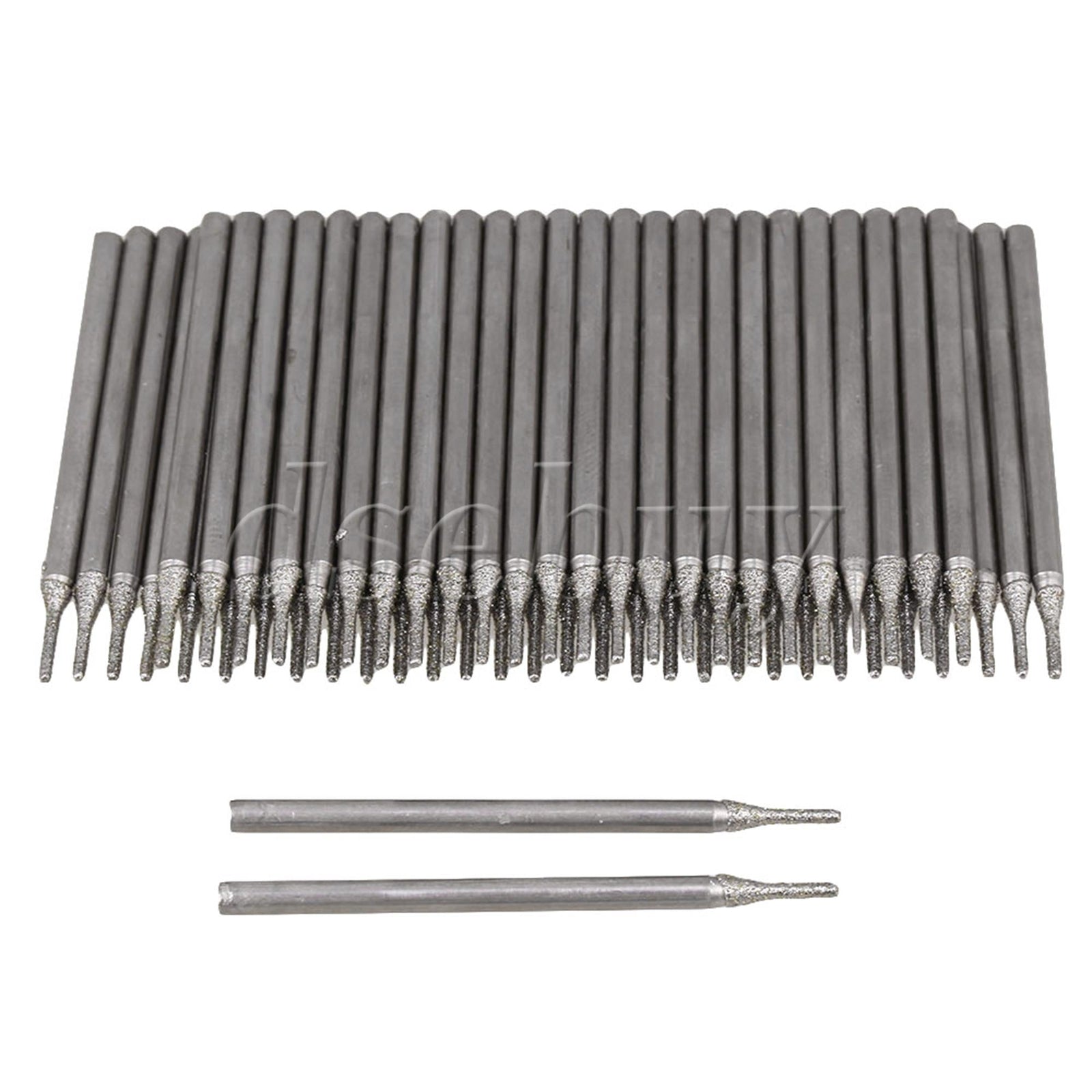 ya 25 100 x Diamond Drill Bit Solid Bits 0.8 mm Silver for Jewellery Lapidary Gems