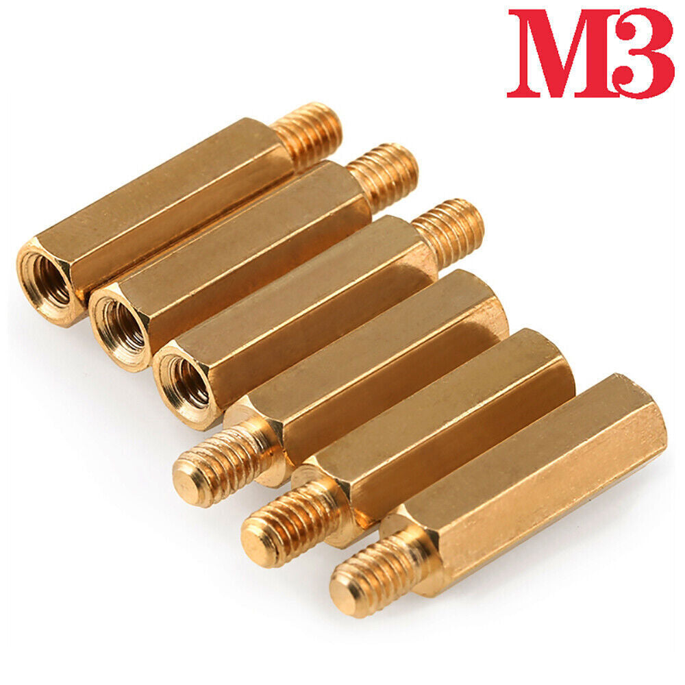 M3 4mm-60mm Male Female Spacer Thread Pillar Hex Hexagonal Brass Studs Standoff