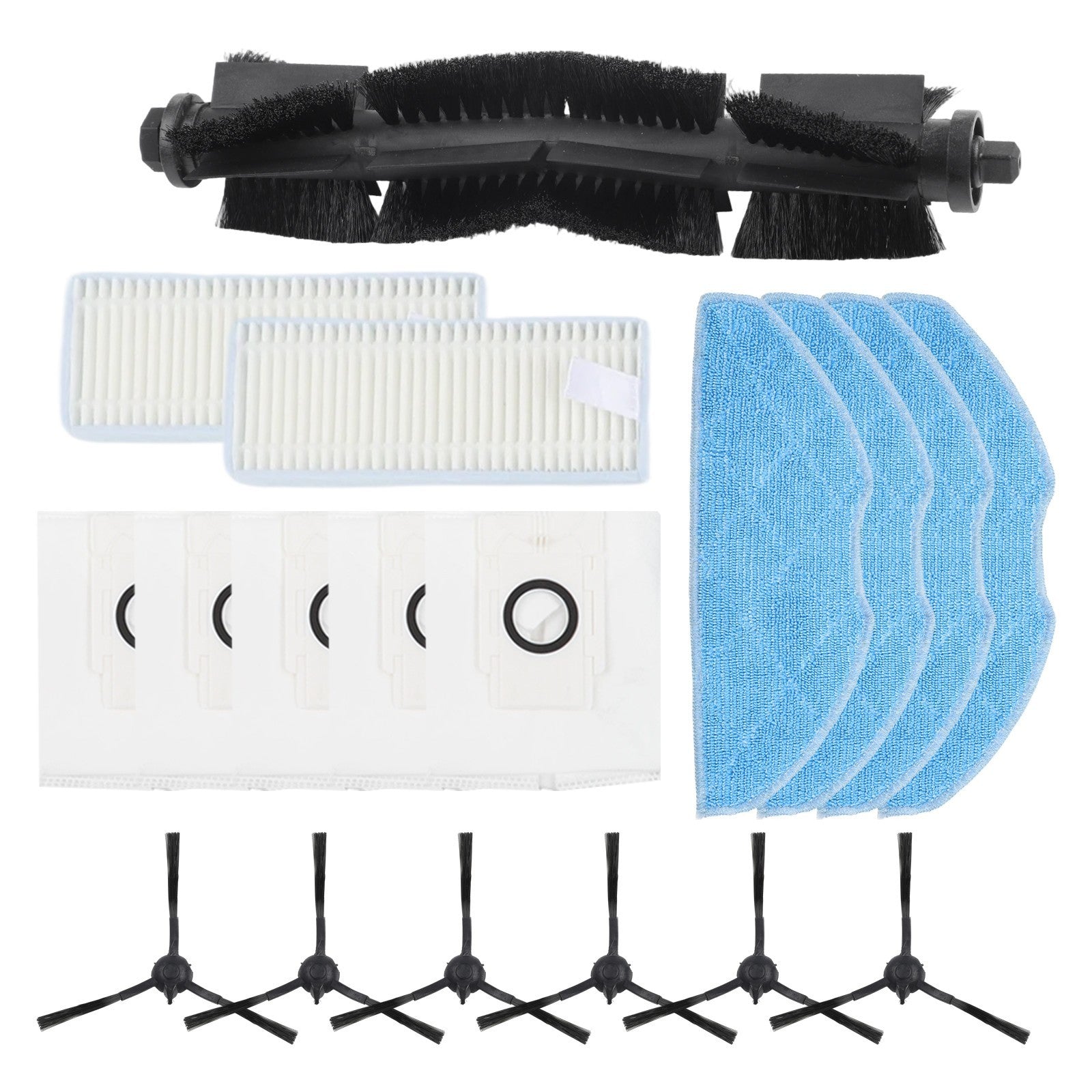 ya 25 Main Side Brush Filter Mop Cloth Dust Bag Kit for Botslab S8 Plus Vacuum