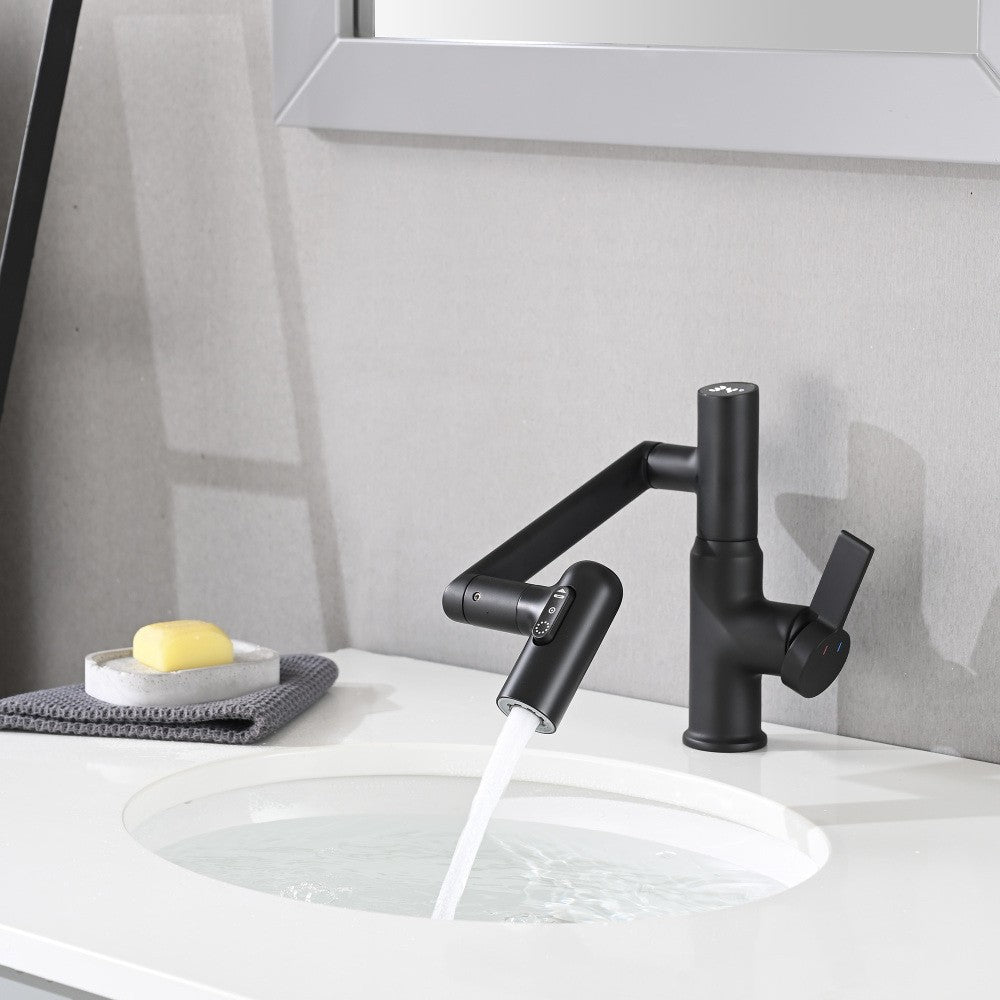 ya 28 Hot/Cold Bathroom Sink Faucet - 360¡« Swivel Spout,Spray Function, Temp Display