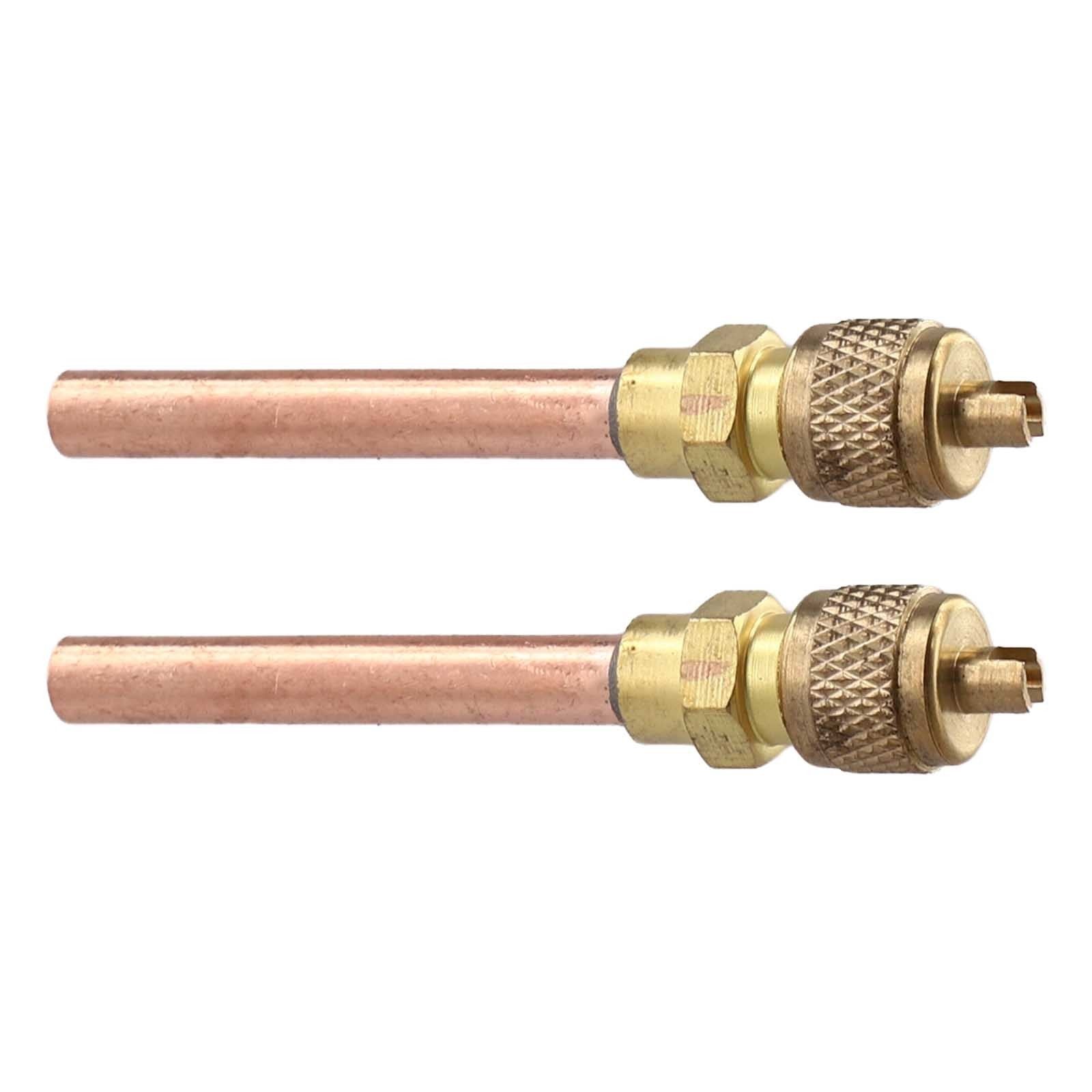 ya 16 Versatile 2pcs Gold Copper Valves for Refrigeration and Air Conditioners