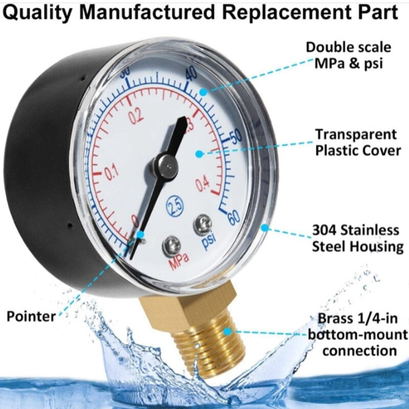 ya 14 ECX270861 Pressure Gauge for Swimming Pool Mainte nce Professio l And Home Use