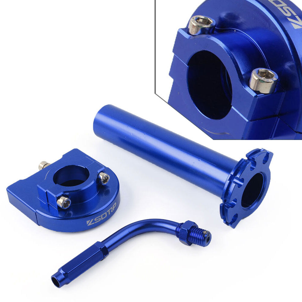 ya 2 6.30 Universal 90¡ã Blue Throttle Cable Adjuster Hand Grip Twist Throttle Accelerator