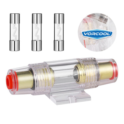 ya 5 8.7 VORCOOL 4/8 Gauge AWG AGU Fuse Holder with 5pcs 60 Amp Fuse AGU fuse