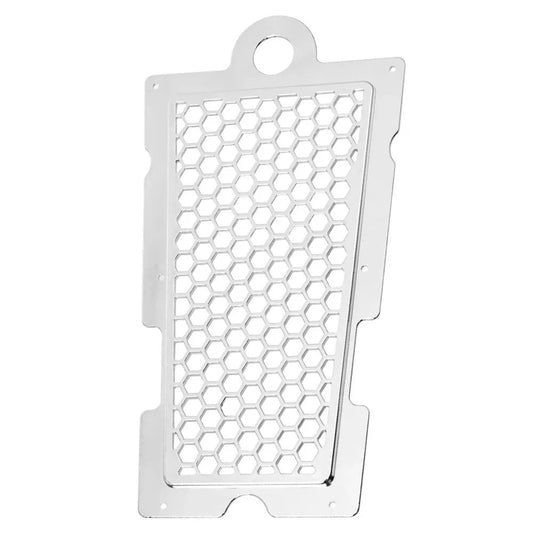 ya 1 7.8 Chrome oil cooler radiator mesh eye protection for Harley Softail Street Bob FXBB