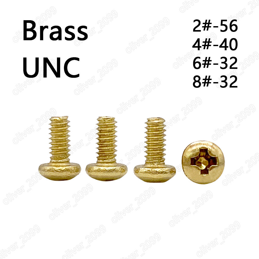 Brass Phillips Cross Pan Head Screws Machine Screws 2# 4# 6# 8#