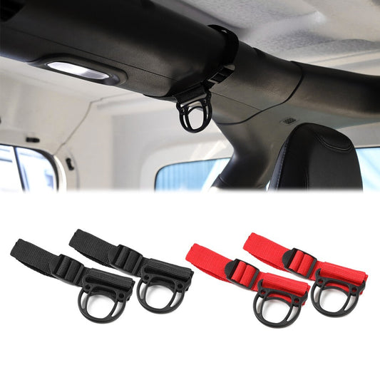 ya 2 6.26 Roll Bar Coat Hanger Clothes Hook for Jeep for Wrangler CJ YJ TJ LJ JK JL JT Black