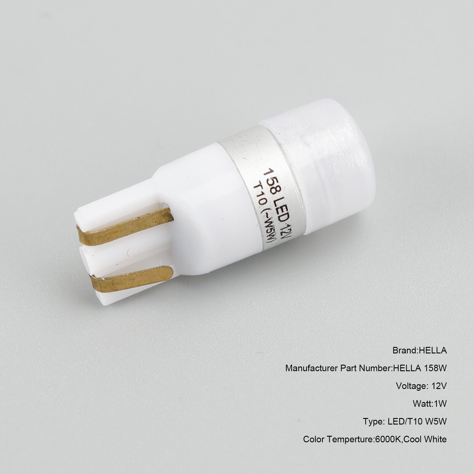 ya 1 8.12 baidi 10X For LED Retrofit 158W LED/T10 W5W 12V 1W W2.1X9.5D 6000K U1