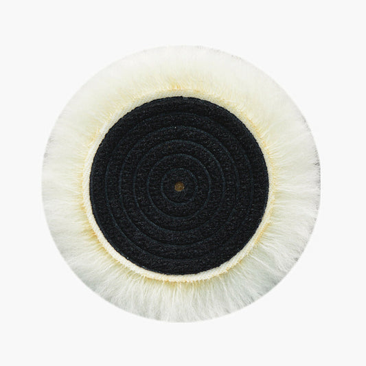 ya 12 5.22.2 3 Inch Wool Polishing Pad Hook and Loop Buffer for Polishing Machine Natural Wool Pad 