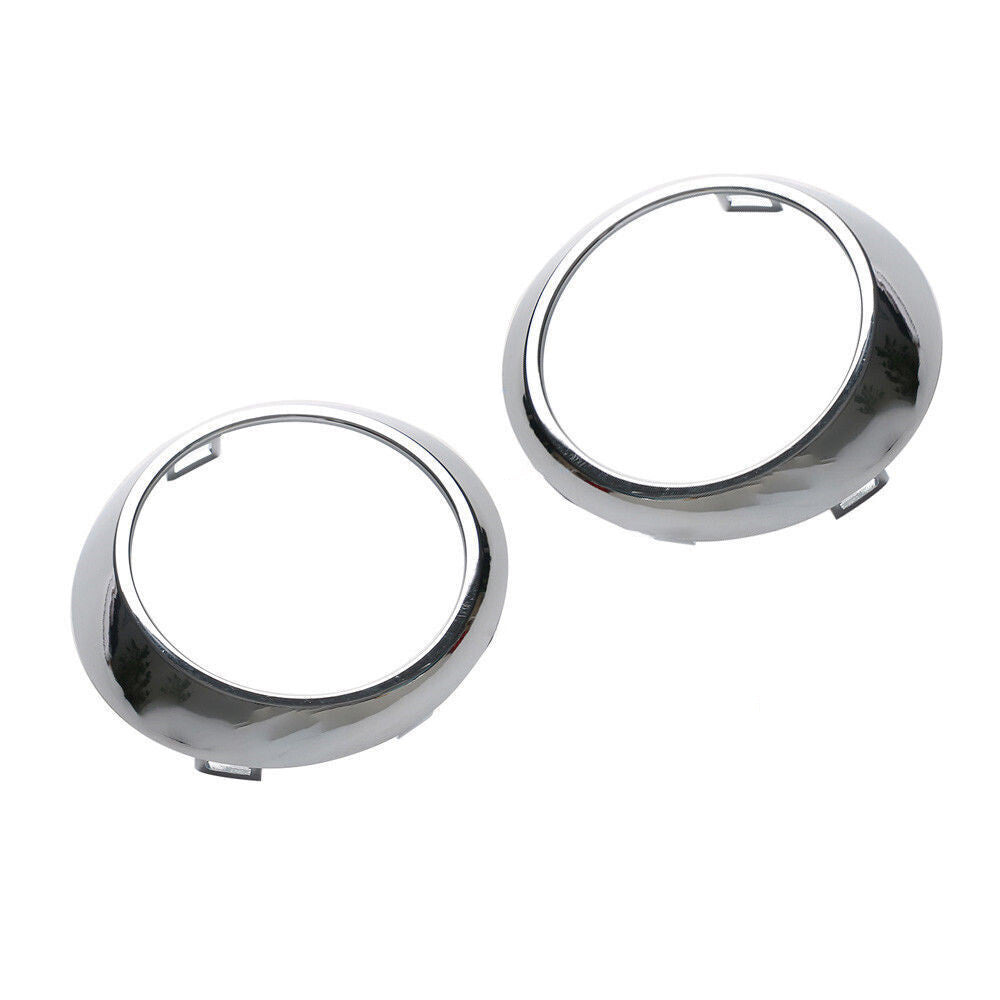 ya 27 6.18 2pcs Bumper Fog Light Cover Ring Left + Right for Mercedes W251 R320 R350 Chrome