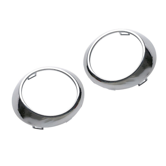 ya 27 6.18 2pcs Bumper Fog Light Cover Ring Left + Right for Mercedes W251 R320 R350 Chrome