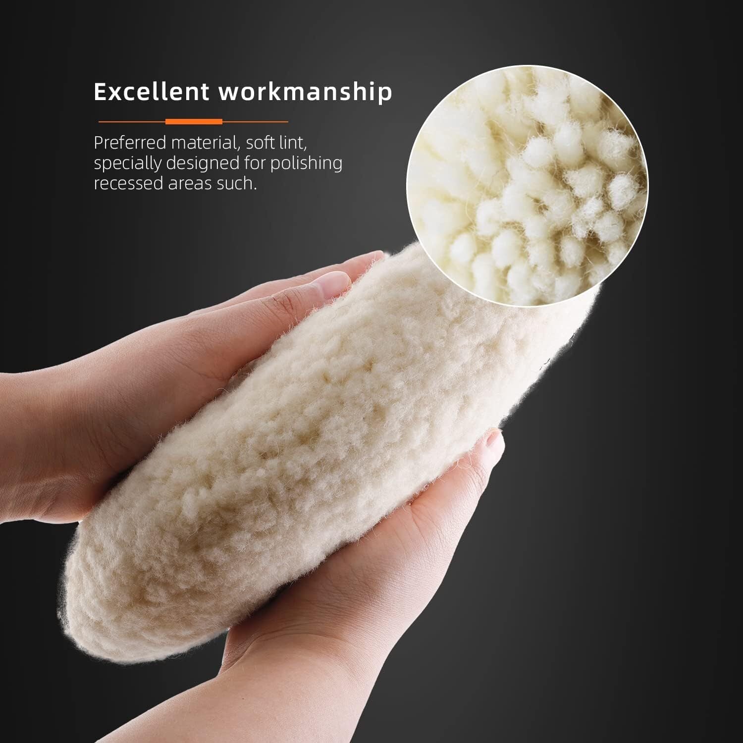 ya 12 5.22.2 5-inch wool polishing pad double-sided 5/8-11 thread double-sided cutting polishing pad