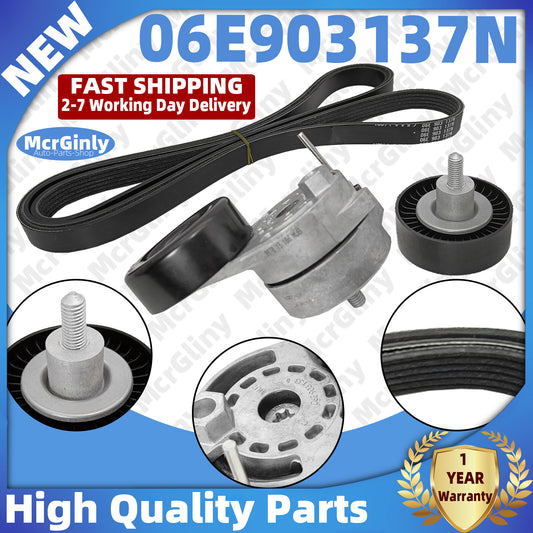 ya 3 6.24 3.0T Belt Tensioner Drive Kit 6PK2456 for Audi A6 Quattro 2009-2011 CAJA CCAA