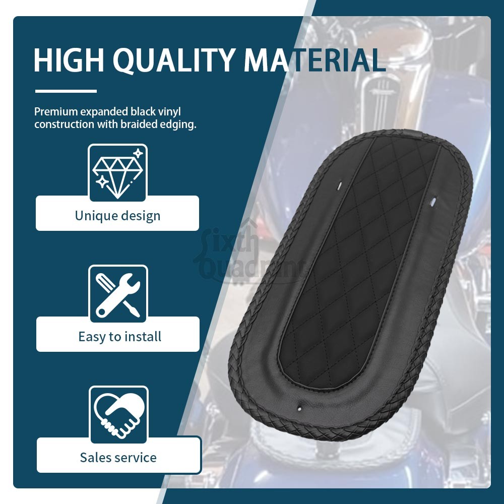 ya 5 8.7 Black Rear Fender Bib Solo for Seat Pad Cushion for Harley Electra Glide Road King