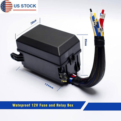 ya 5 8.7 6 Way 12V Car Truck Boat Fuse & Relay Box w/ Pre-Wires Universal JD1914 RTT7121