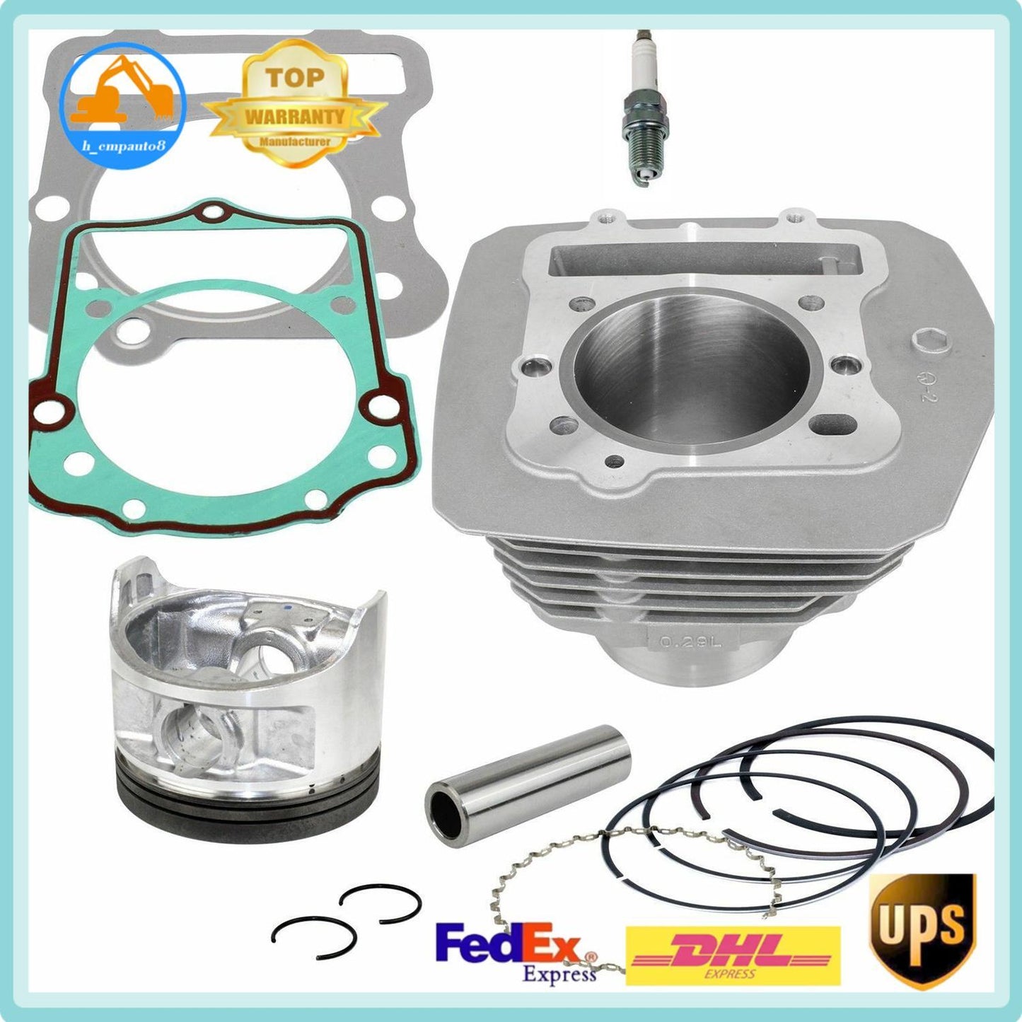 ya 27 7.2 Cylinder Piston Kit for Kawasaki Prairie 300 KVF300B 99-02 Set