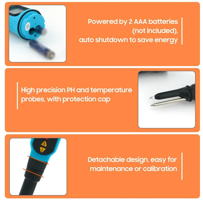 ya 26 Solution Temperature Meter LCD Backlight Digital Probe For Food Processing