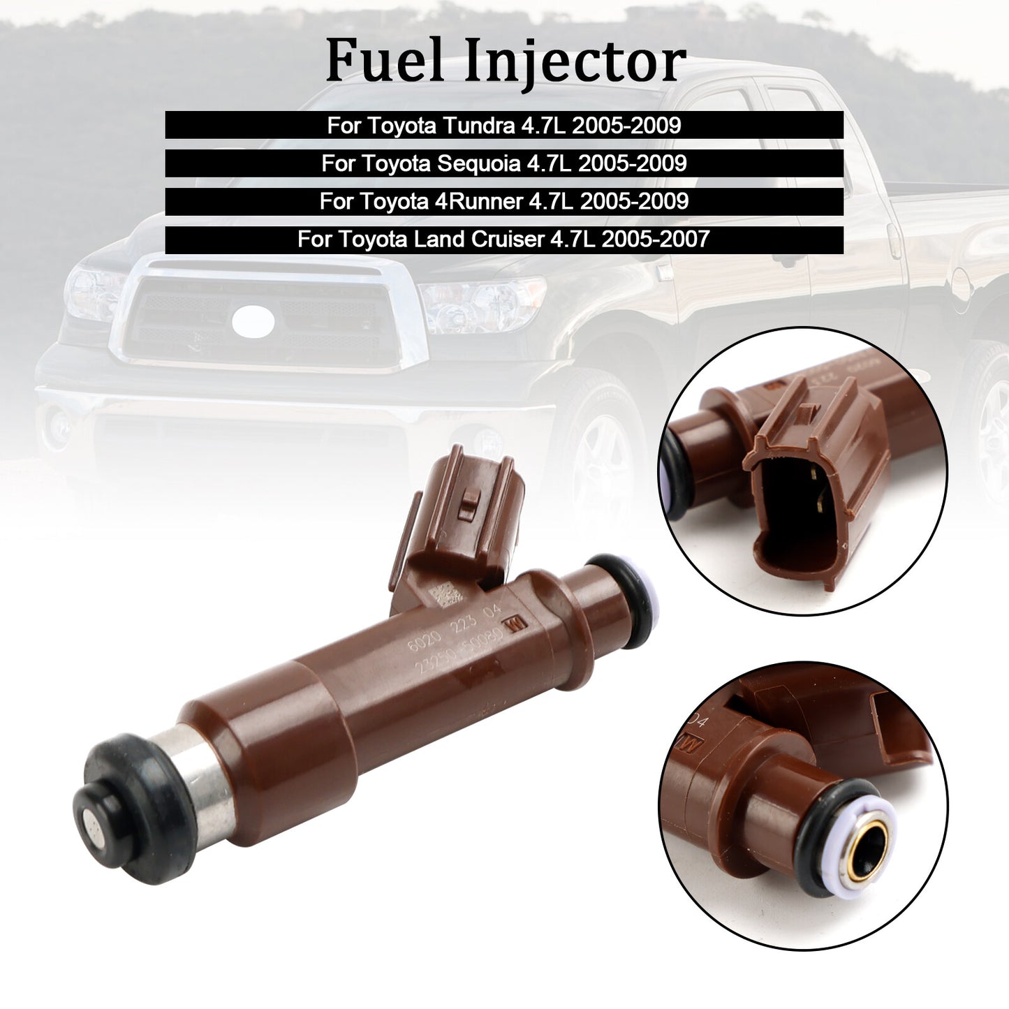 ya 1 8.5.2 1PCS Fuel Injector 23250-50060 for TUNDRA SEQUOIA 4RUNNER for GX470 LX470 4.7L
