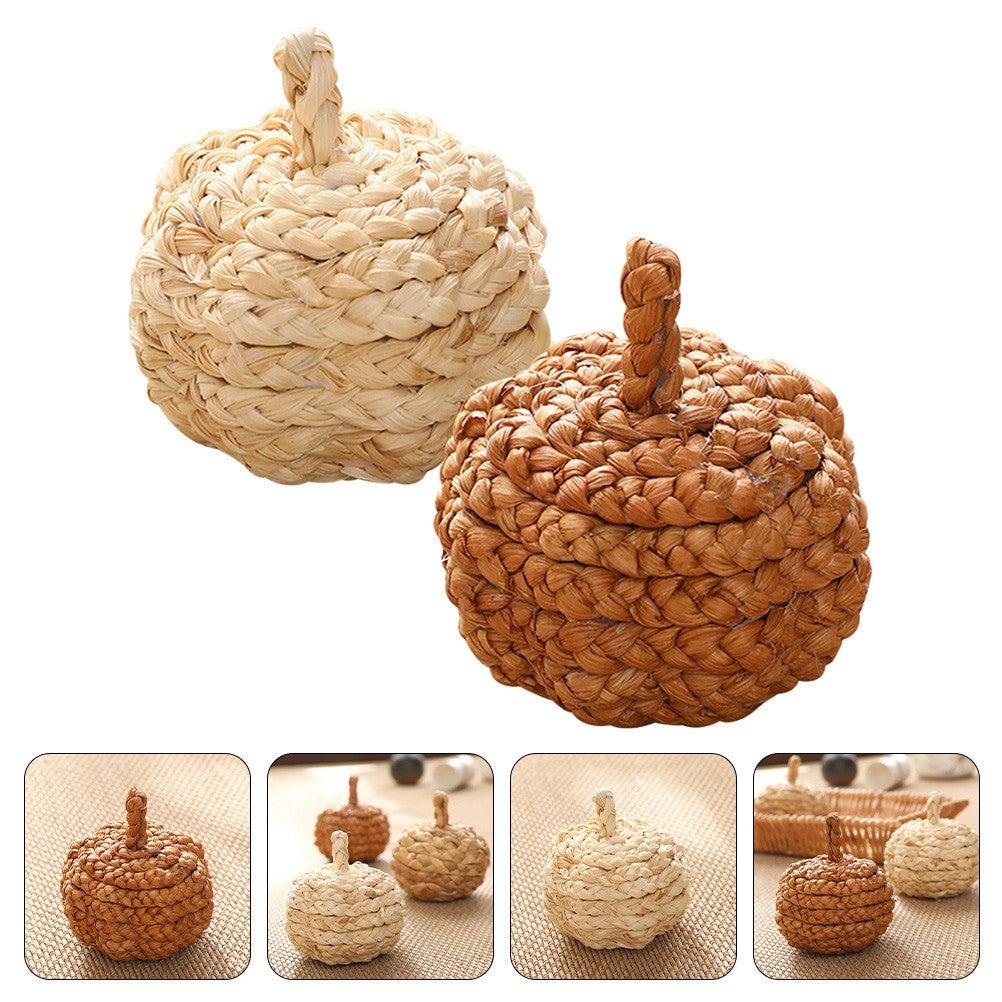 ya 25  2 Pcs Decorative Pumpkins Outdoor Fake Or ments Small for Decorating