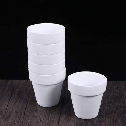 ya 14 10 Pcs White Plant Pot for Home Decoration Plants Small Flower Pots Ceramics