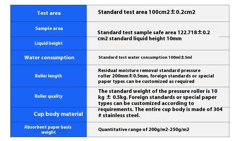 ya 26 Kobayashi Water Absorption Tester Stainless Steel Construction IMT-213 220V