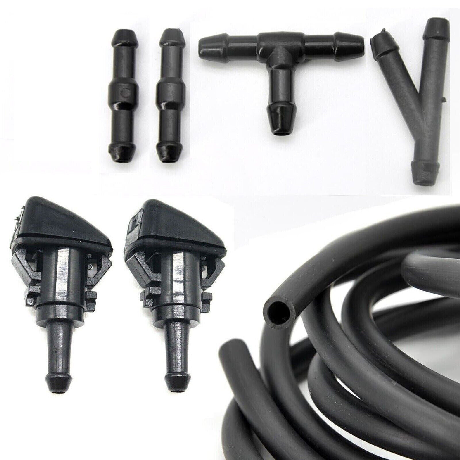 ya 13 Universal Car Windshield Wiper Washer Squirter Nozzle Spray Jet Kit Fluid Hose