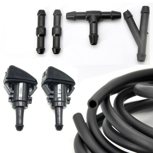 ya 13 Universal Car Windshield Wiper Washer Squirter Nozzle Spray Jet Kit Fluid Hose
