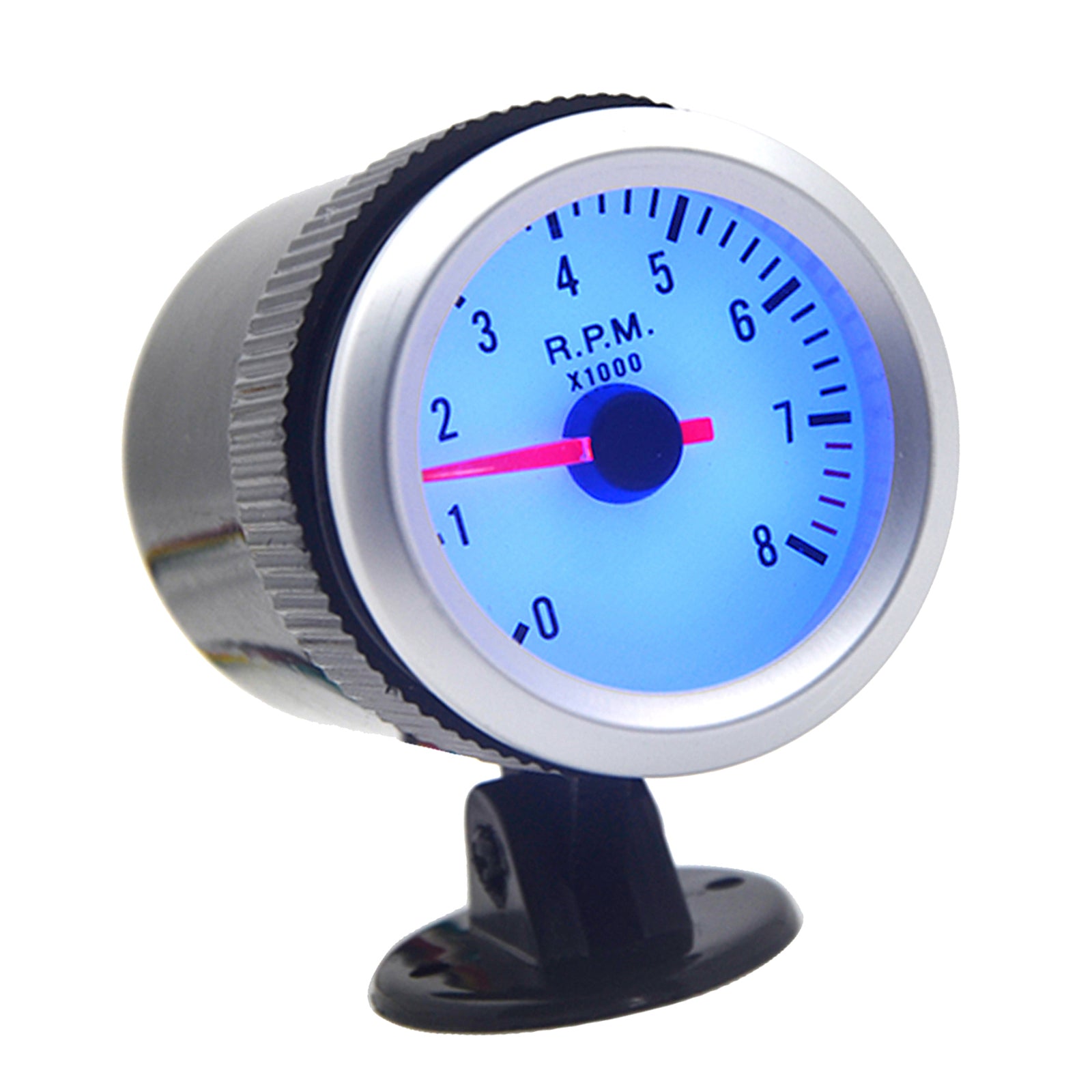 ya 2 6.26 Tach Gauge with Holder Cup for Auto Car 2 52mm 0~8000RPM Blue W5R4