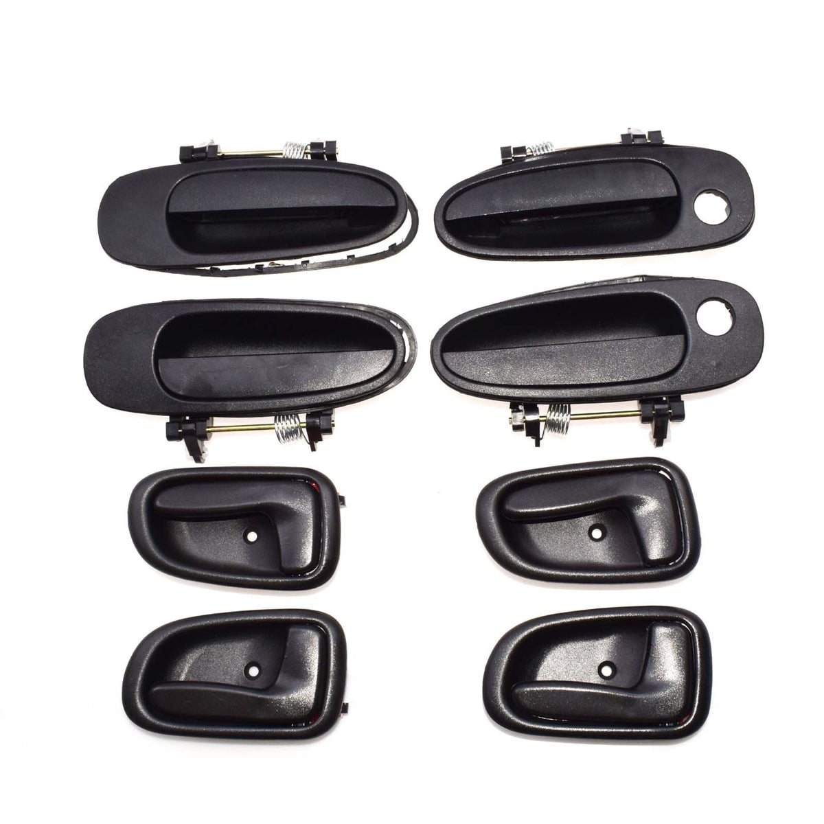 ya 5 8.7 New Door Handle Black Outside Black Inside Kit 8 Pieces Set for Toyota for Corolla Prizm
