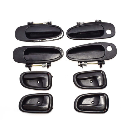 ya 5 8.7 New Door Handle Black Outside Black Inside Kit 8 Pieces Set for Toyota for Corolla Prizm