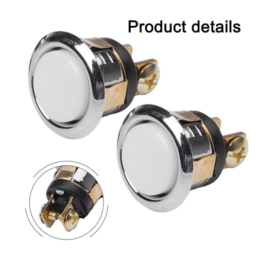 ya 28 Dual Pack Wired Doorbell Buttons Featuring Cool White Lights for Night Guidance