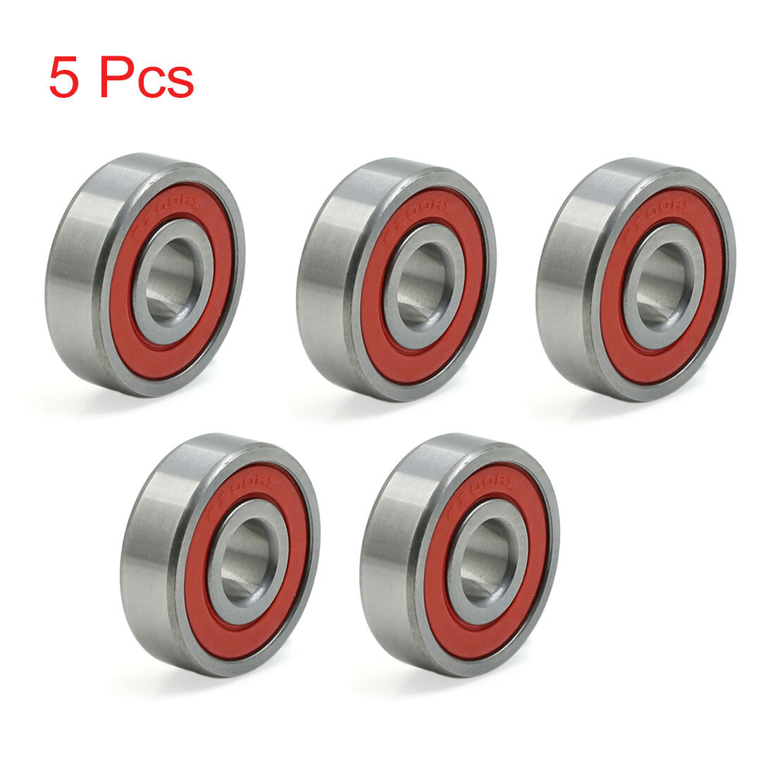 ya 5 8.7 5pcs 6200RS 10mm x 30mm x 9mm Double Sealed Deep Groove Ball Bearing
