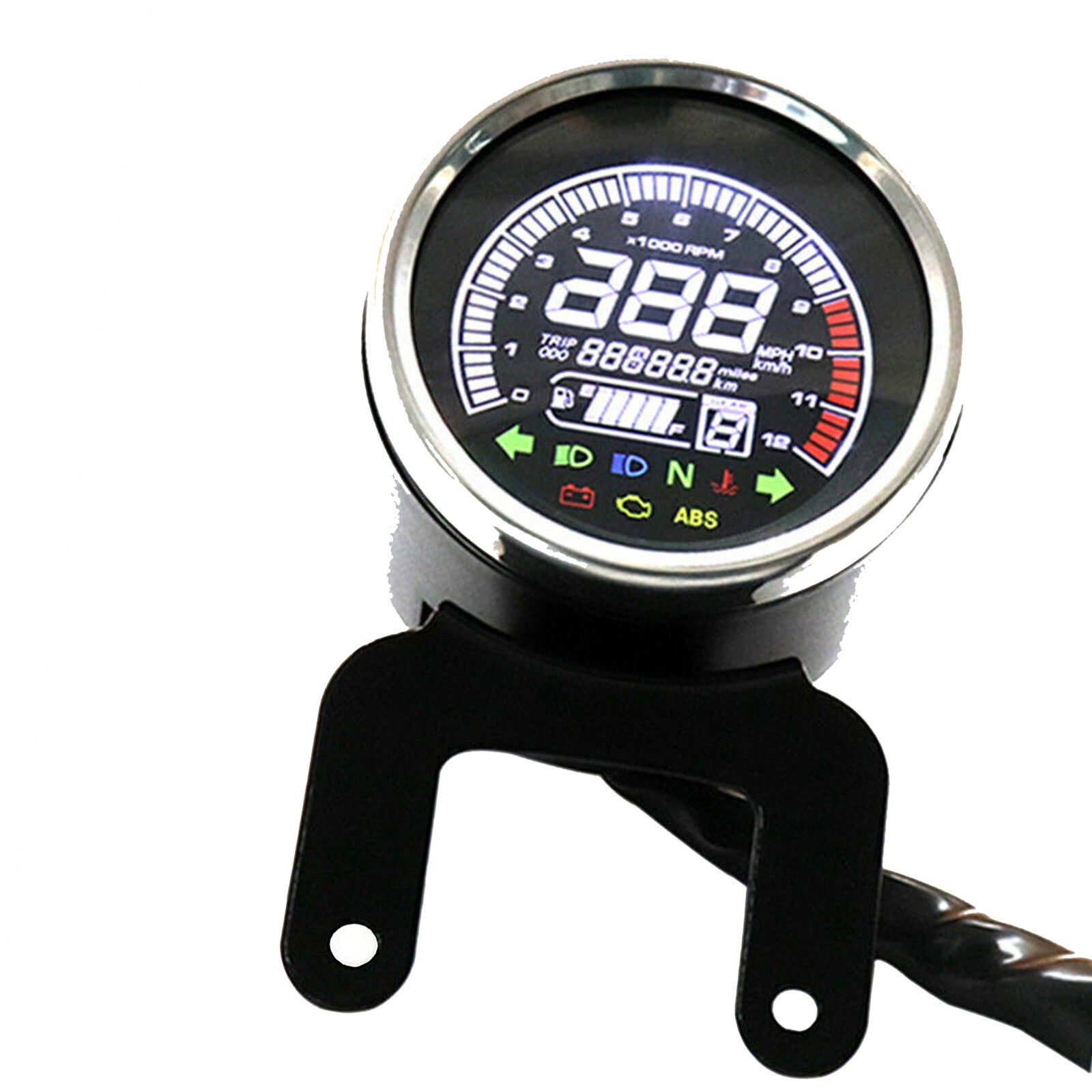 ya 2 6.29 New 12V LCD Display Digital Odometer Tachometer Tachometer for Motorcycles