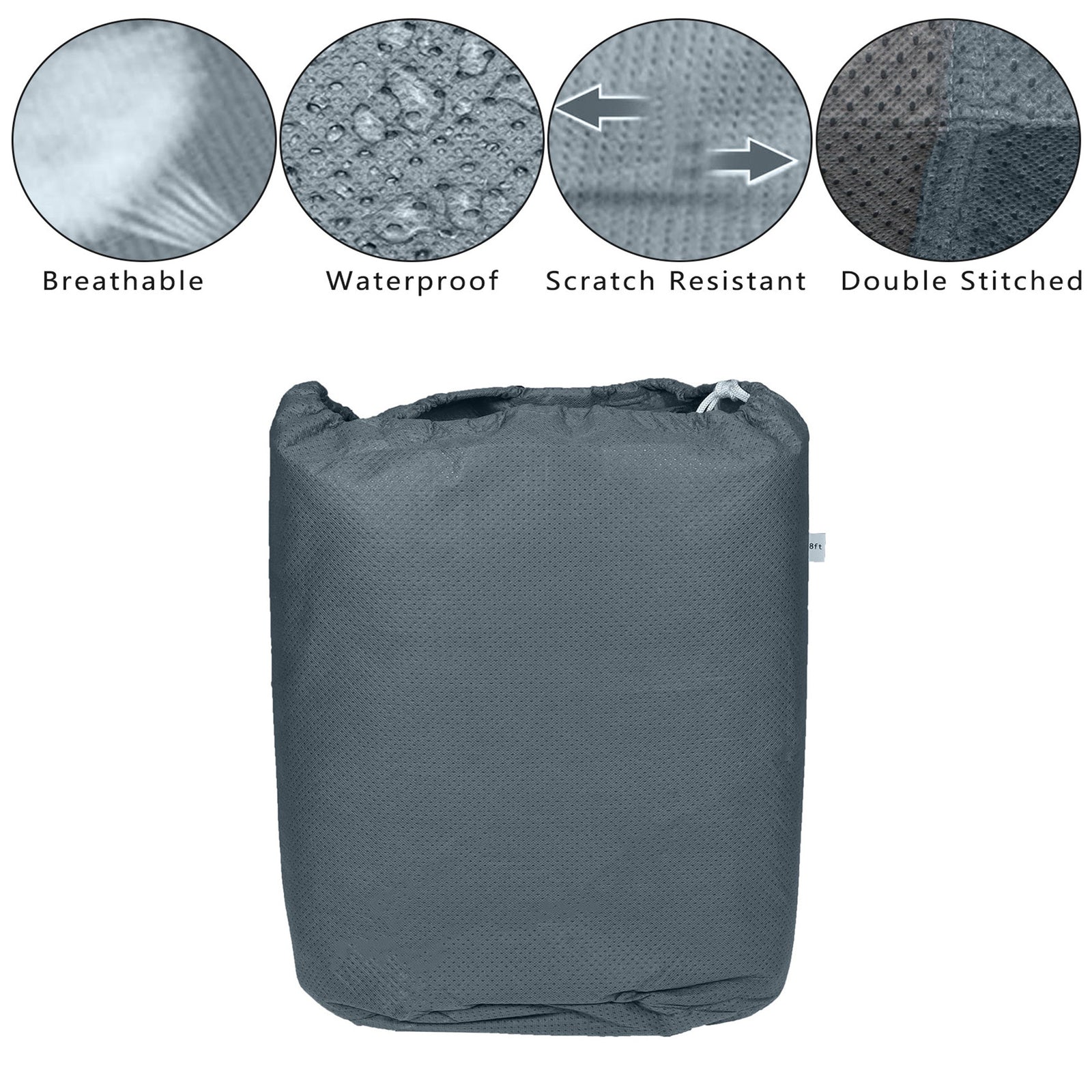 ya 5 8.7 Suitable for folding pop-up trailers and RV covers suitable for 16 to 18 feet gray waterproof and tear-resistant