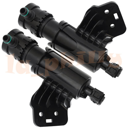 ya 1 8.25.2 shuiyin 2X Left + Right Headlight Washer Spray Nozzle for Hyundai Sonata LF 14-17 Black