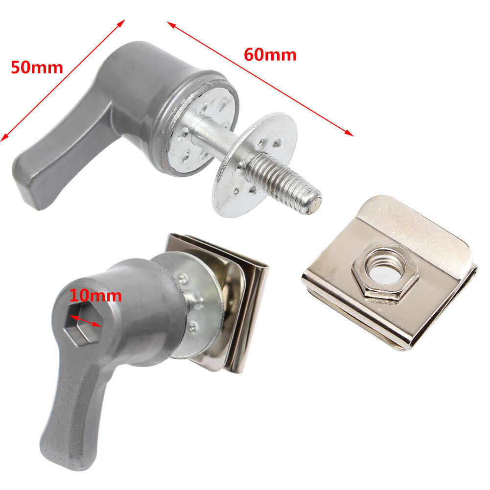 ya 12 5.21 Saddle bag lever lock bolt nut kit installation kit for Harley Street Glide chrome alloy