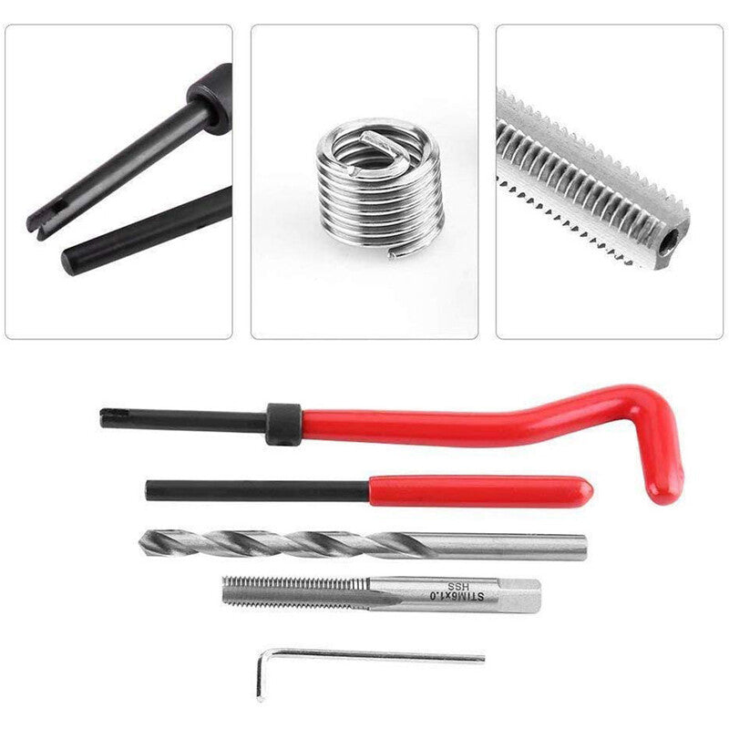 ya 5 8.7 Metric Thread Repair Insert Kit M2/3/4/5/6/8/10/12/14 Helicoil Car Auto Coil