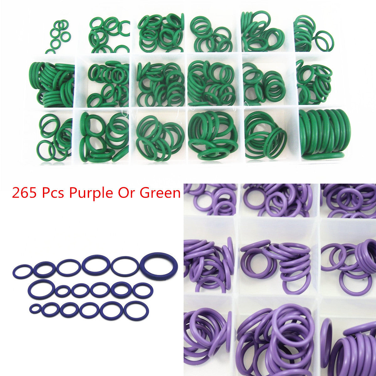 ya 5 8.7 265 Pcs Car A/C System Air Conditioning O Ring Seals Set Rapid Repair Kit Tool