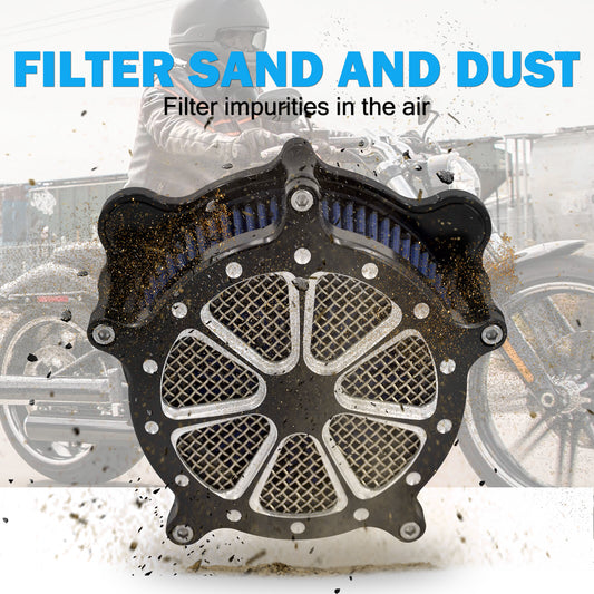 ya 8 5.26 CNC Air Cleaner Filter Blue Intake for Harley Softail Breakout Fat Boy 2000-2015