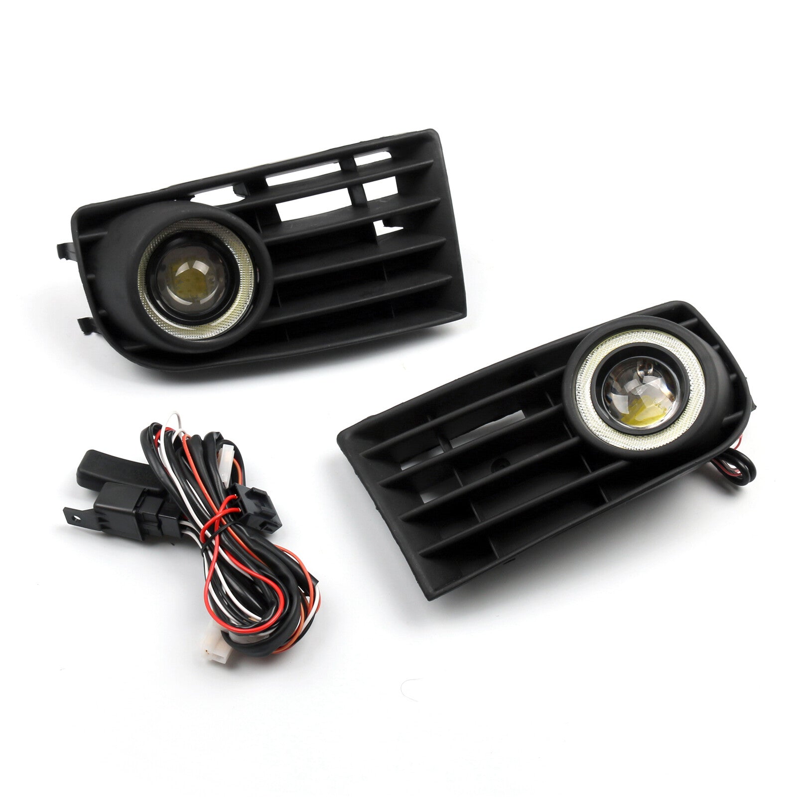 ya 1 8.5.1 Front Grilles Angel Eyes Fog Lights Lamps Fit for VW for Golf 5 MK5 Rabbit 2003-2009