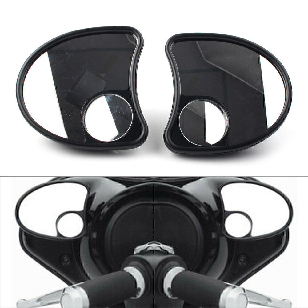 ya 4 6.21 Fairing Mount Mirrors Blind Spot Side Mirror for Harley Batwing Touring 96 -2013
