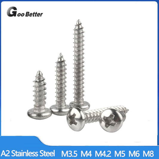 Phillips Pan Self Tapping Screws Stainless Steel Tappers  M3.5 M4 M4.2 M5 M6 M8